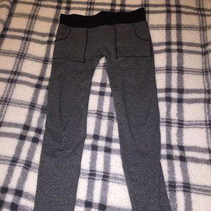 Gray and Black Tights